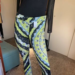 Emillio Pucci Silk Pattern Flare Leg Pant